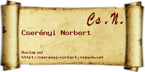 Cserényi Norbert névjegykártya