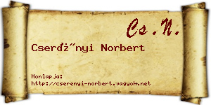 Cserényi Norbert névjegykártya